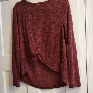 Long sleeve top high low